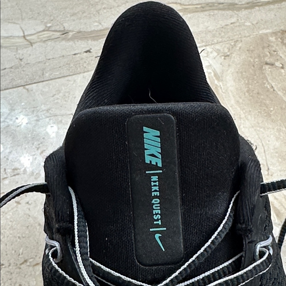 Nike Women’s Quest Running Black and Teal Athletic Shoes - Picture 6 of 8